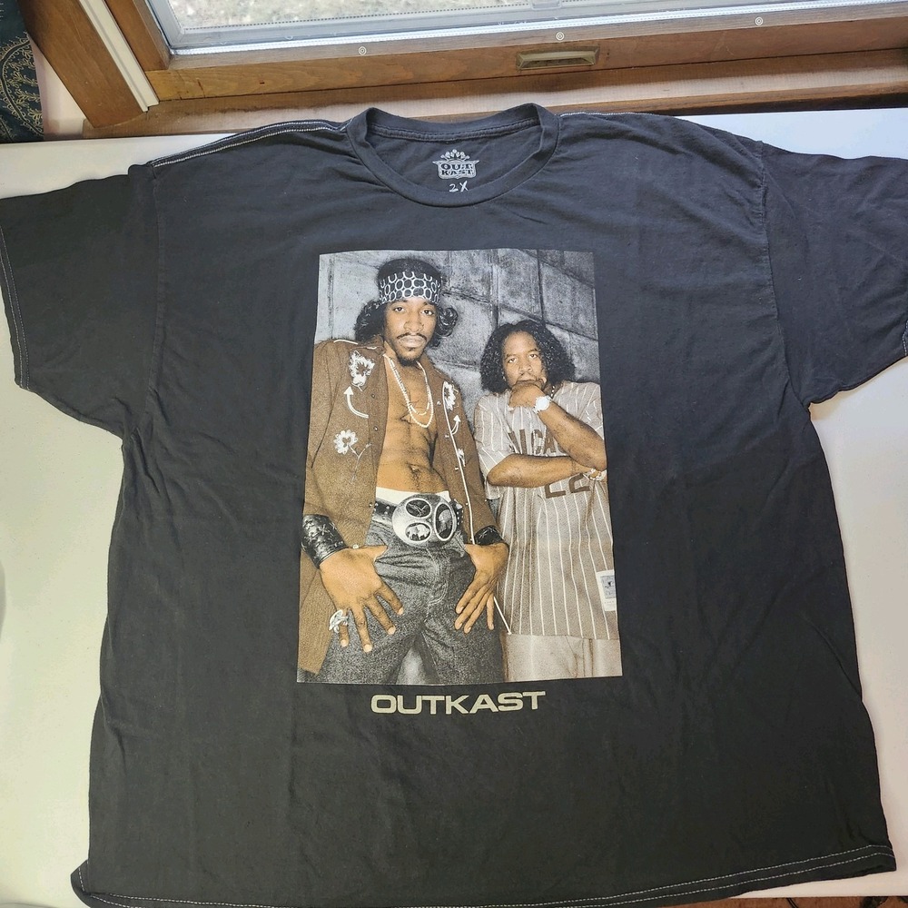 Outkast Stankonia Hip-Hop Graphic Design T-Shirt 2XL White Stiching